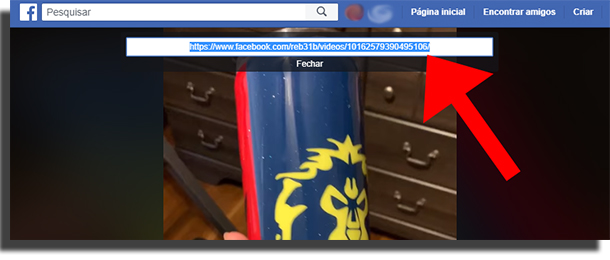 Copiar URL do Video