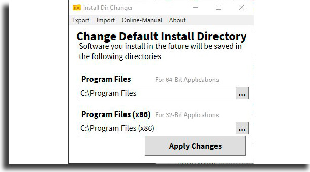 install dir changer mover programas para outro HD