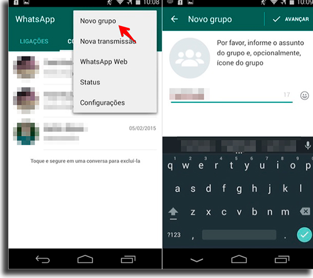 Criar Grupos