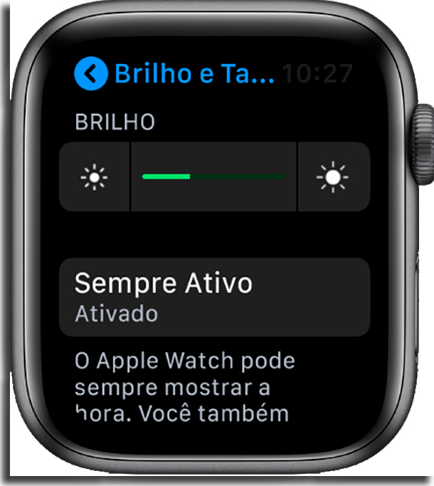 Sempre Ativo melhorar bateria do Apple Watch