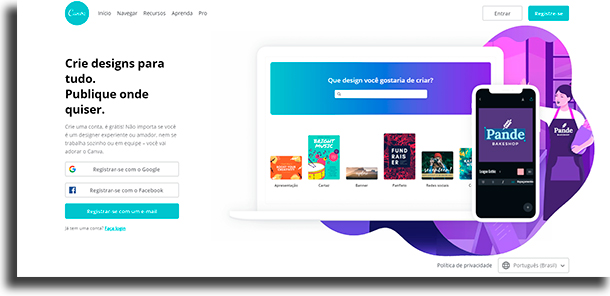 canva ferramentas para edição e montagem de fotos