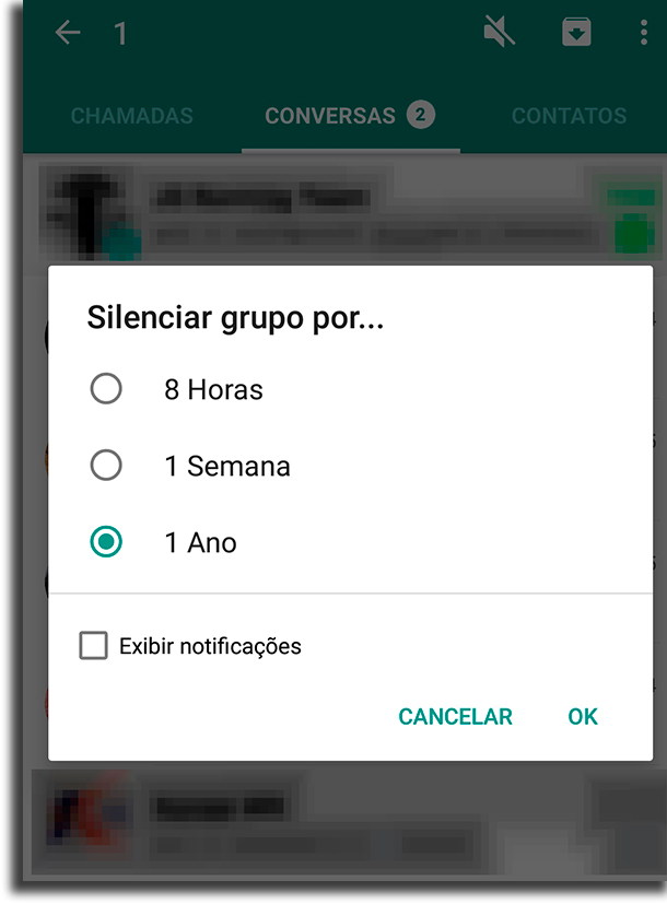 Silenciar grupos de whatsapp