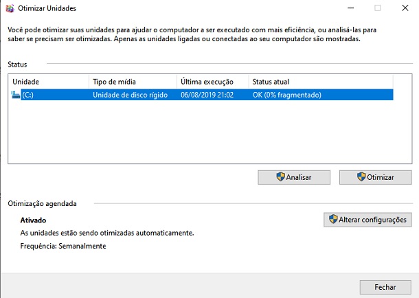 melhorar performance do hard drive