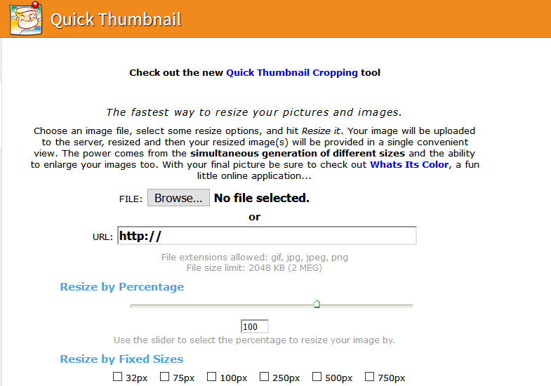 redimensionar fotos thumbnail