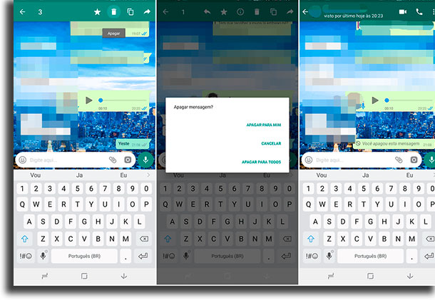 deletar mensagens grupos de whatsapp