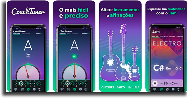 CoachTuner aplicativos para afinar o violão