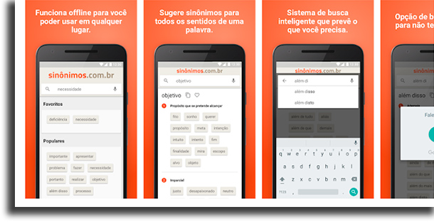 Dicionário sinônimos Offline aplicativos de dicionário