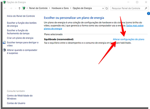 alterar configuracoes