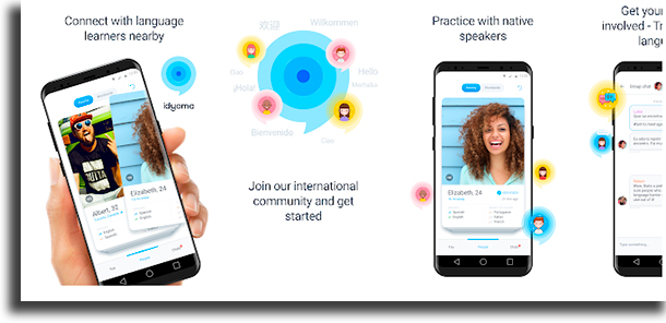 Idyoma aplicativos para conversar com estrangeiros