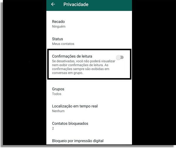 whatsapp offline confirmação