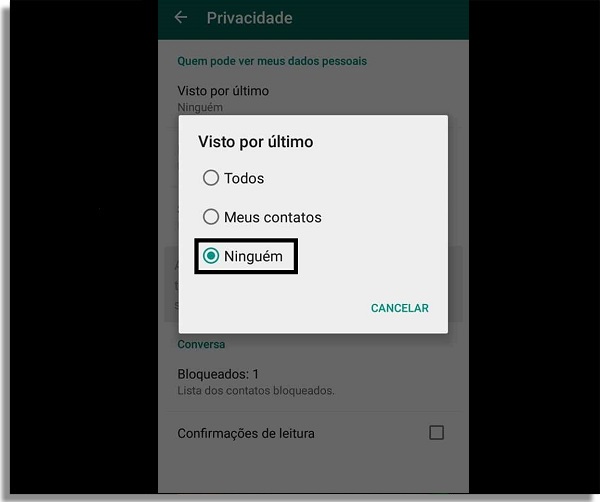 whatsapp offline visto por ultimo