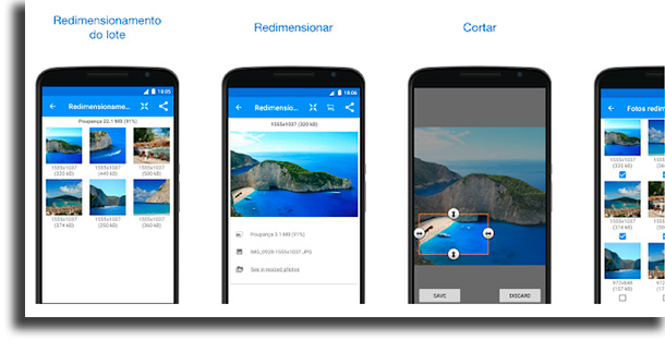 Foto Redimensionador aplicativos para diminuir fotos