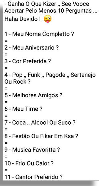 Quem Conhece brincadeiras para o status do WhatsApp