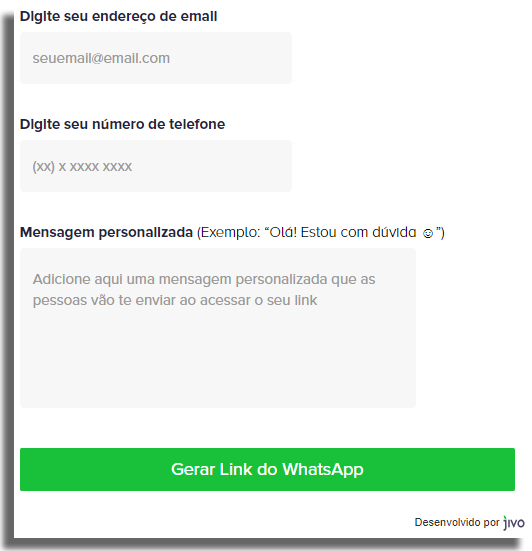 gerador de link do jivochat