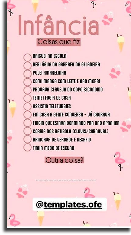 Infância brincadeiras para o status do WhatsApp