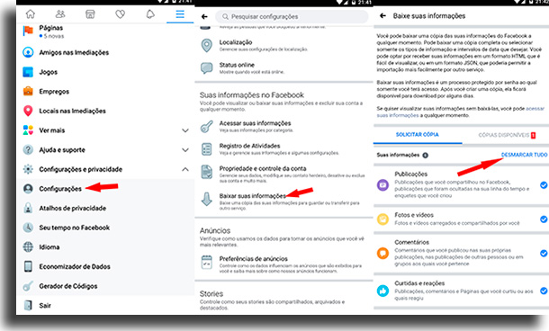 backup mensagens como recuperar mensagens apagadas no Messenger