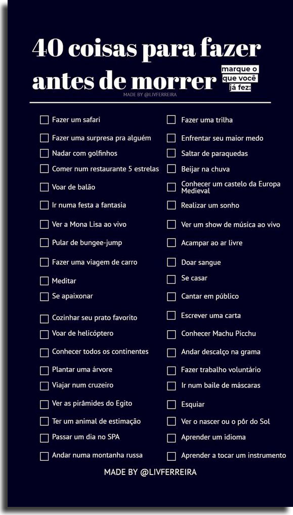 40 coisas