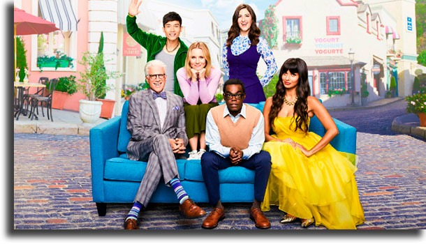 The main cast of The Good Place, one of the best fantasy fiction shows