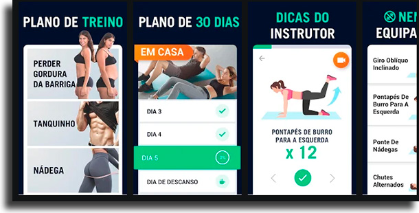 Desafio 30 Dias Fitness apps com dicas de exercícios