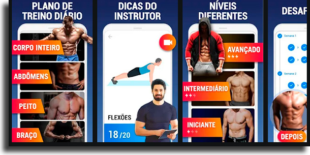 Home Workout apps com dicas de exercícios