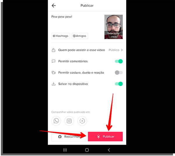 como-fazer-dublagem-tiktok-publicar