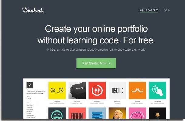 criar site com dunked