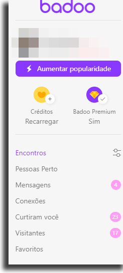 Abrir perfil excluir conta do Badoo