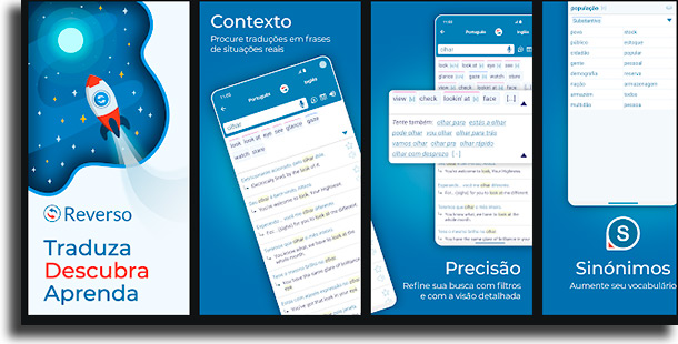 Reverso - Tradutor e dicionário online apps de tradutores de voz