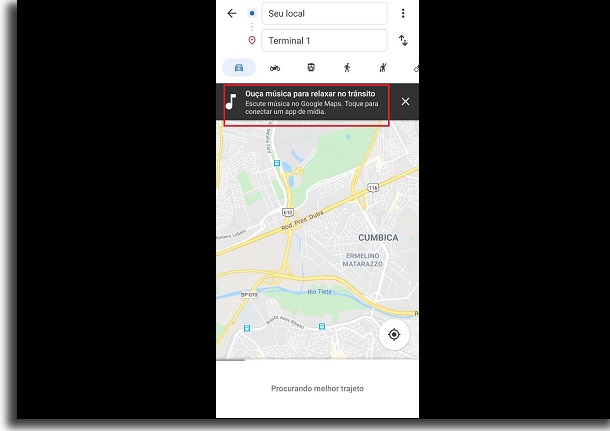 música no google maps