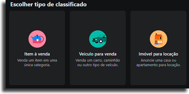 Tipo de classificado renda extra no Facebook Marketplace