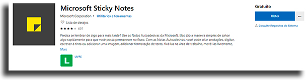 Instalar adicionar lembrete na área de trabalho