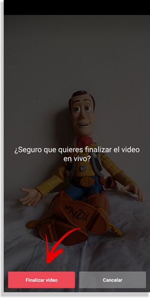 finalizar video live instagram