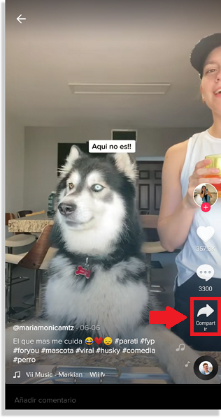 tiktok compartir