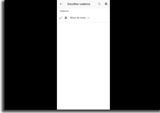 cadernos do evernote para adicionar lembrete