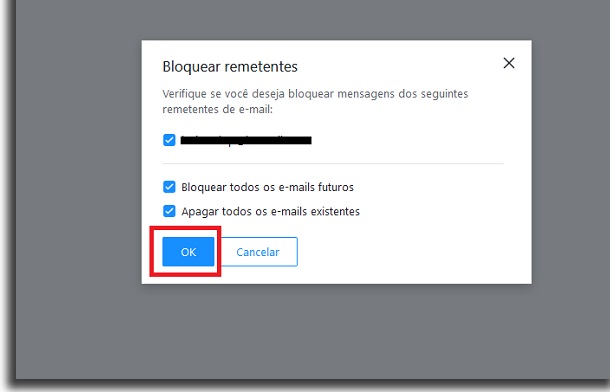 proteger sua conta de remetentes maliciosos