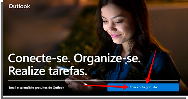 clique em criar uma conta gratuita