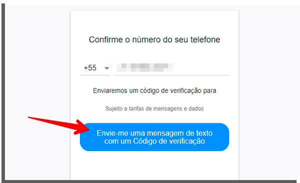 confirme seu celular