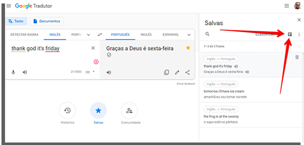 Como salvar tradu  es do Google Tradutor em planilhas - 69