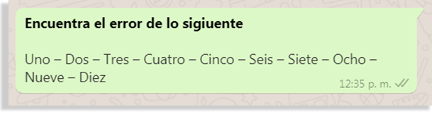 reto error whatsapp