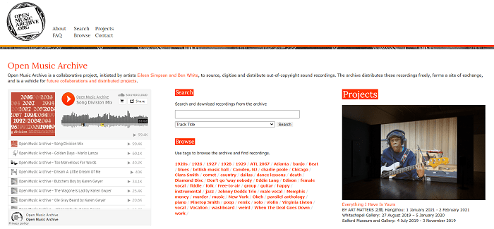Open Music Archive descargar música