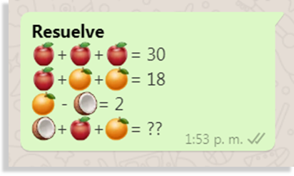 reto sumas whatsapp