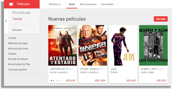 website para ver peliculas