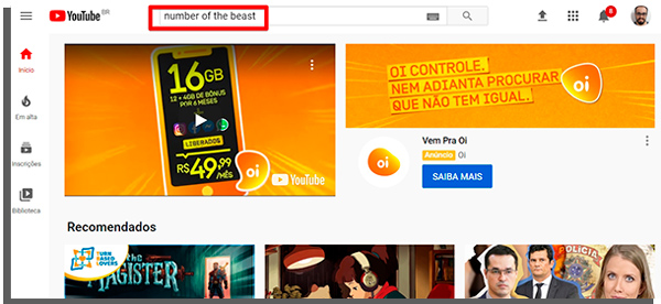 procure a música do Youtube que quer fazer download