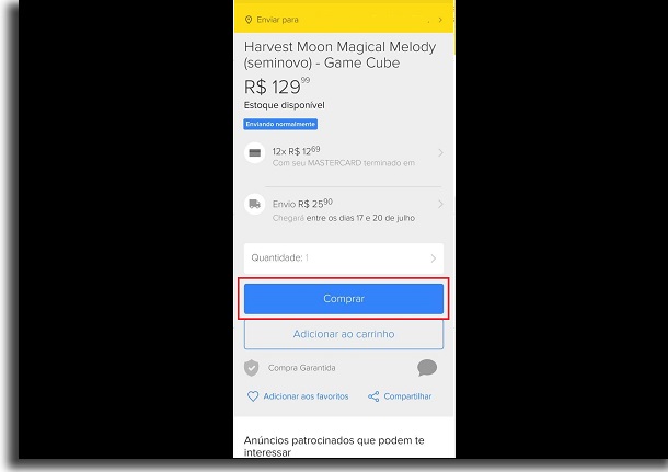 comprar no mercado livre