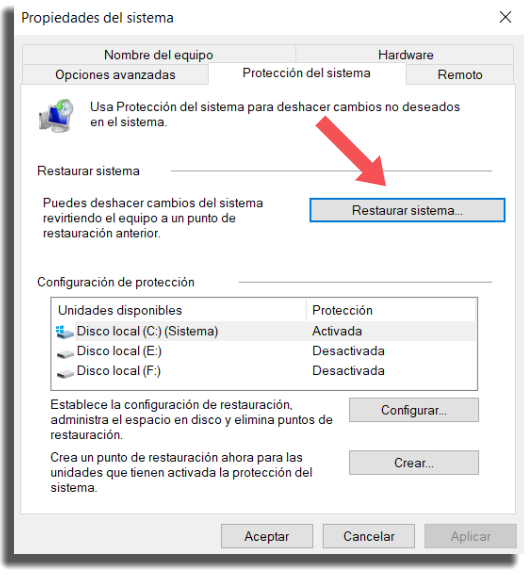 restaurar Windows 10 paso 3
