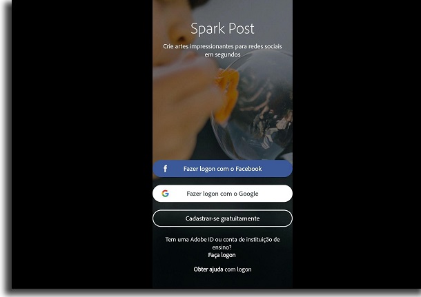 usando o adobe spark