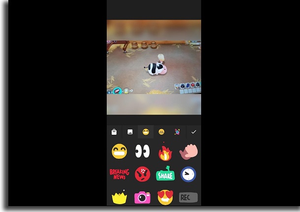 colocar stickers no vídeo