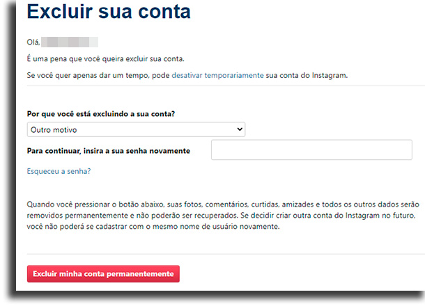 Como excluir conta do Instagram definitivamente  - 11
