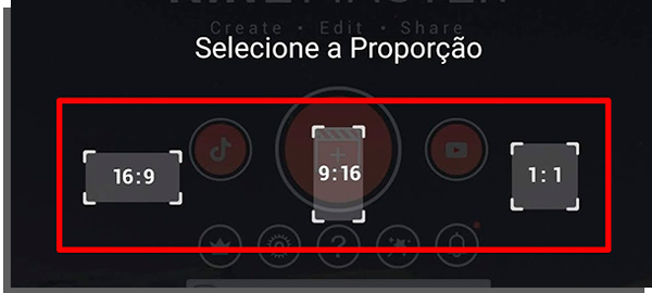 escolha a proporção