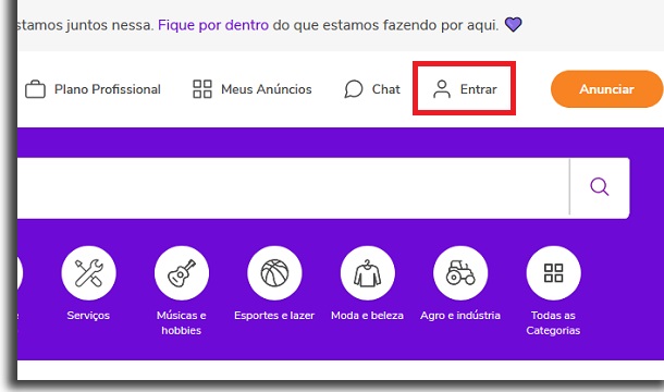 conta na olx